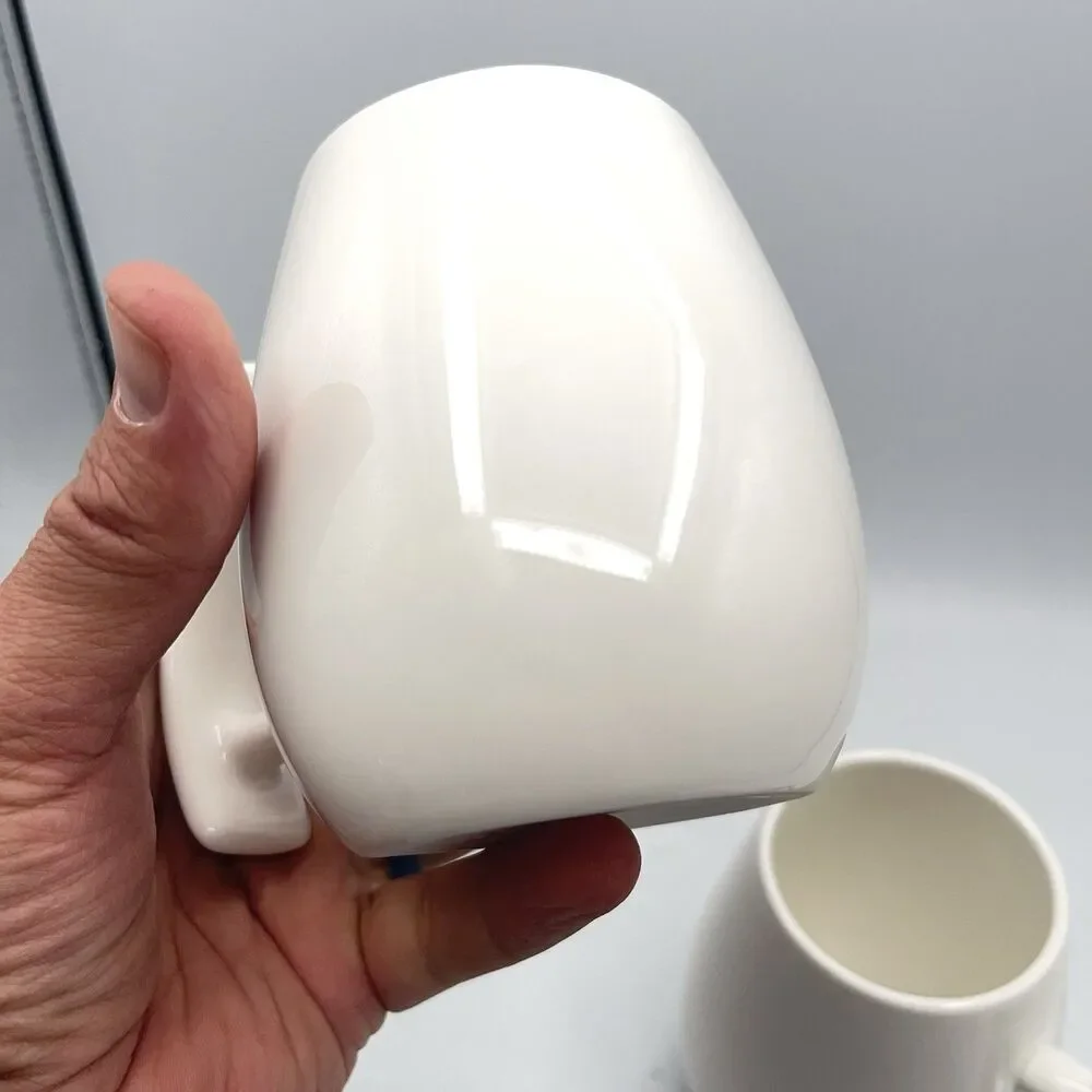 Williams Sonoma Boska White Ceramic Mug - Set Of 2